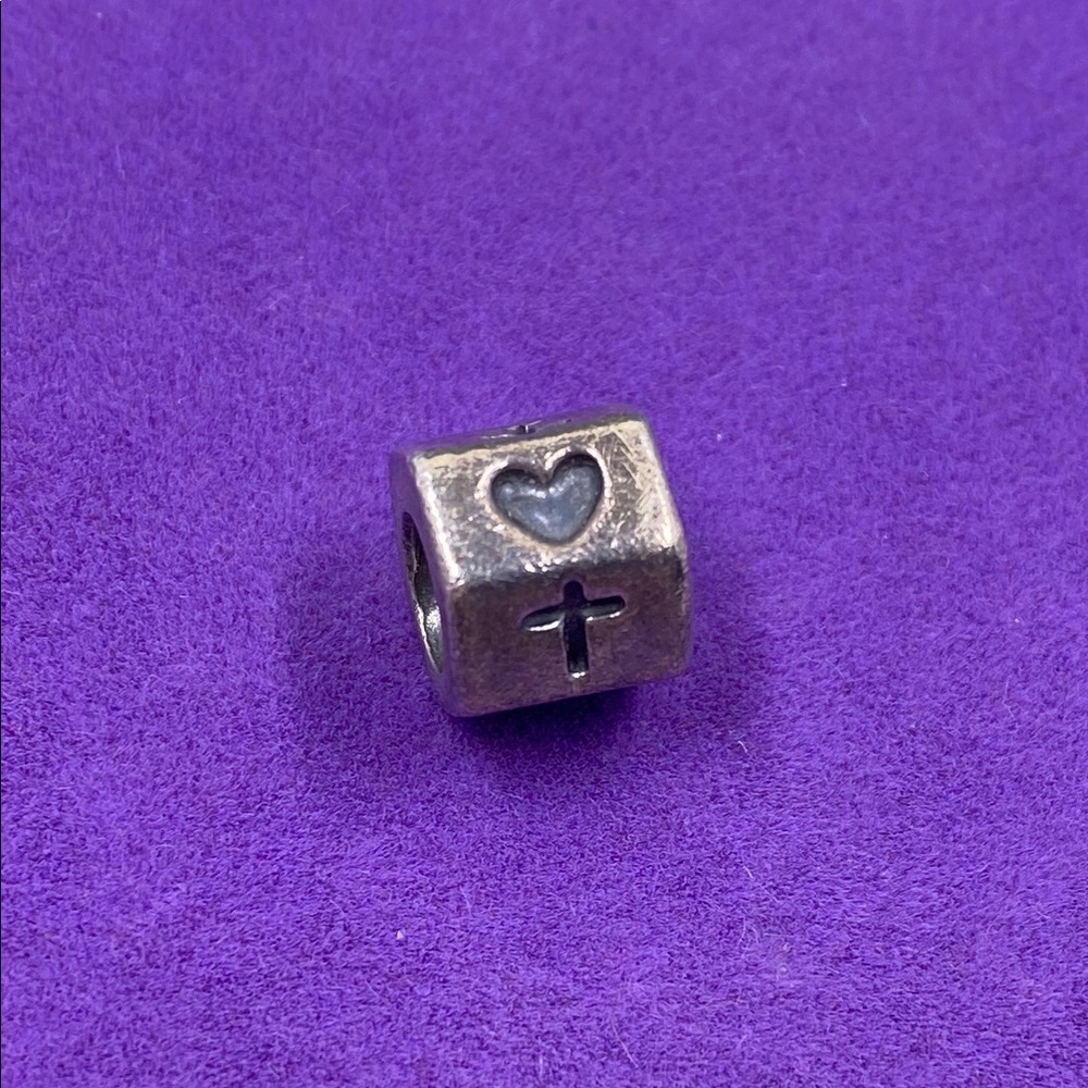 💛 Pandora Sterling Silver Faith, Hope & Love Charm